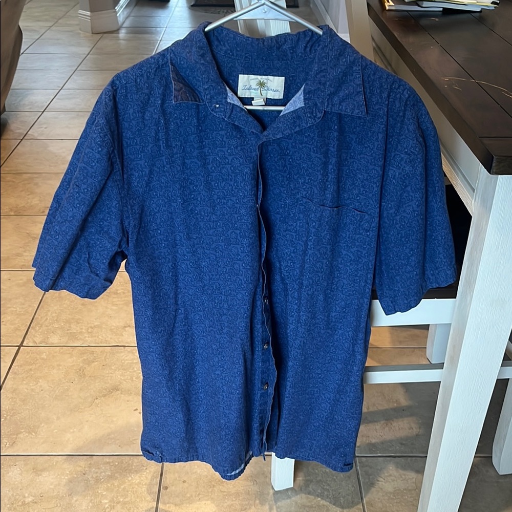 Casual Navy Button Down Shirt